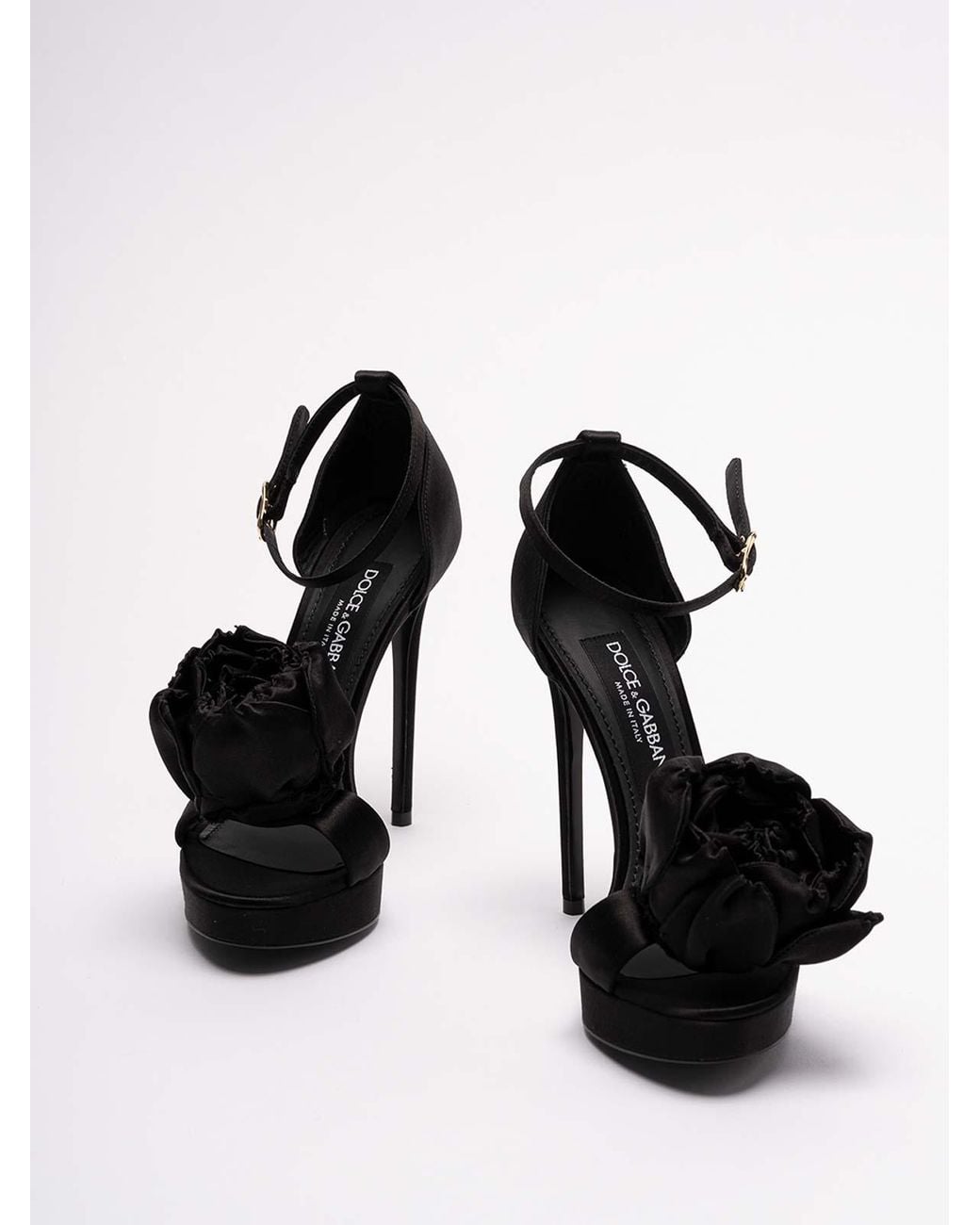Dolce & Gabbana Black Keira Platform Heel Sandals