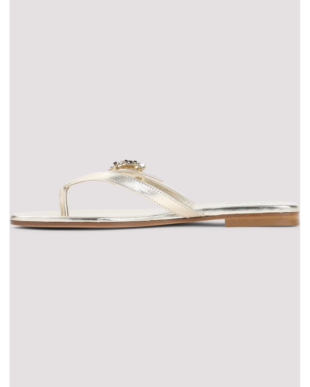Roger Vivier White Strass B Flip Flops