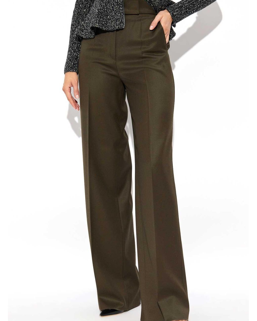 Max Mara Green Arturo Wool Trousers By