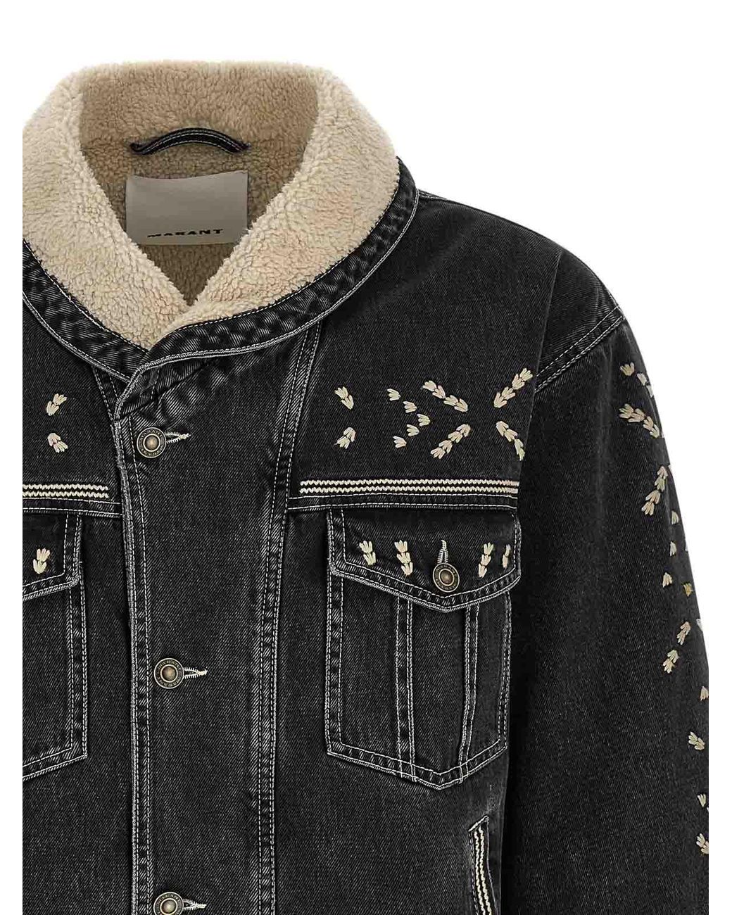 Isabel Marant Black 'Jackson-Gb' Denim Jacket for men