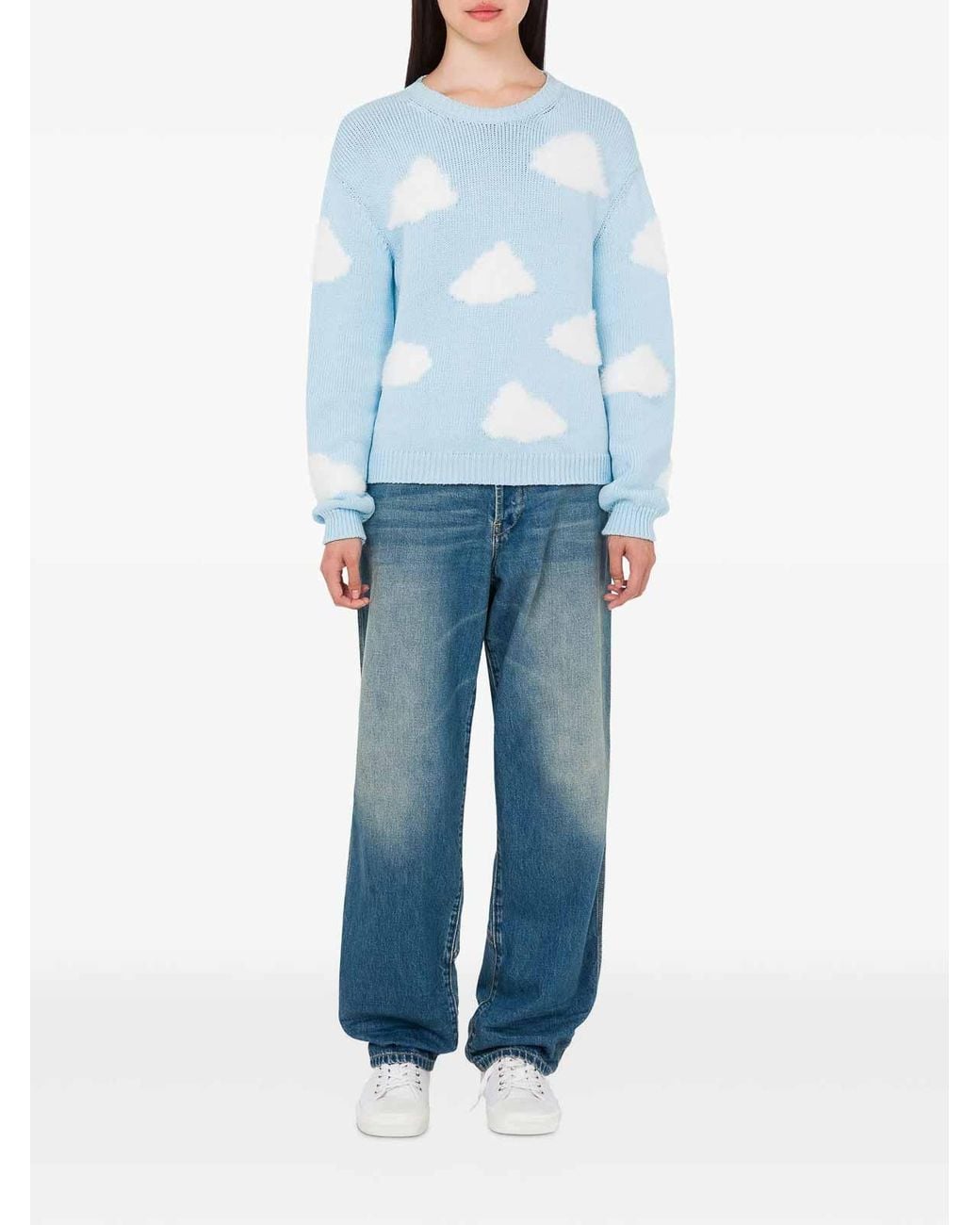 Moschino Blue Organic Cotton Blend Sweater