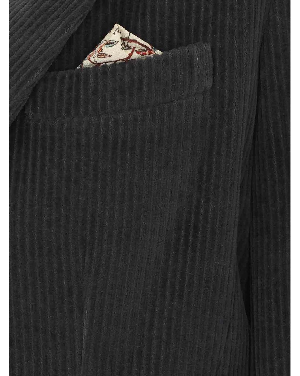 Circolo 1901 Black Double Breasted Velvet Jacket