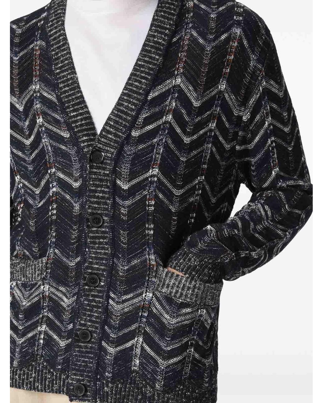 Missoni Black Cotton Cardigan for men