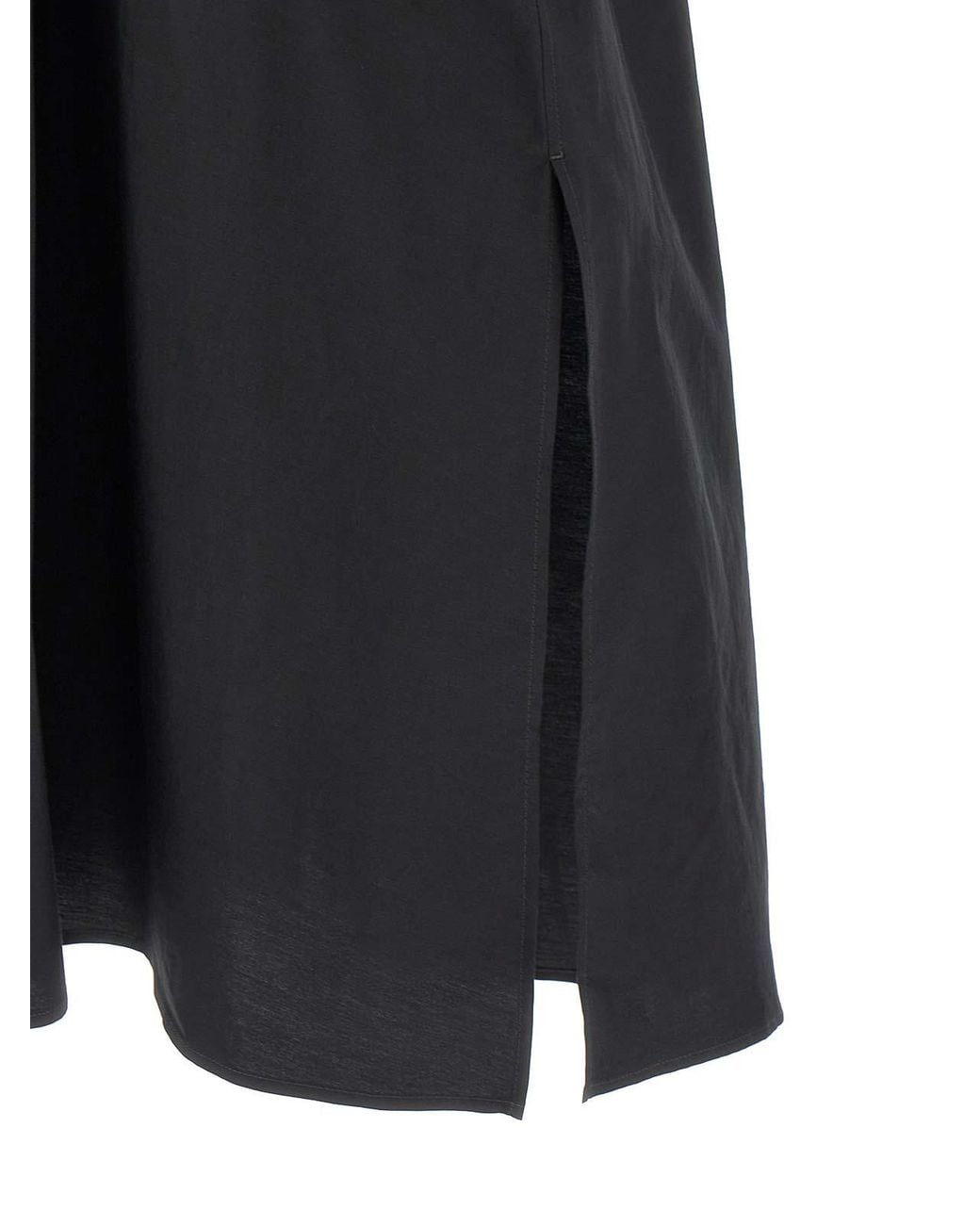 Lemaire Black Cotton Midi Dress