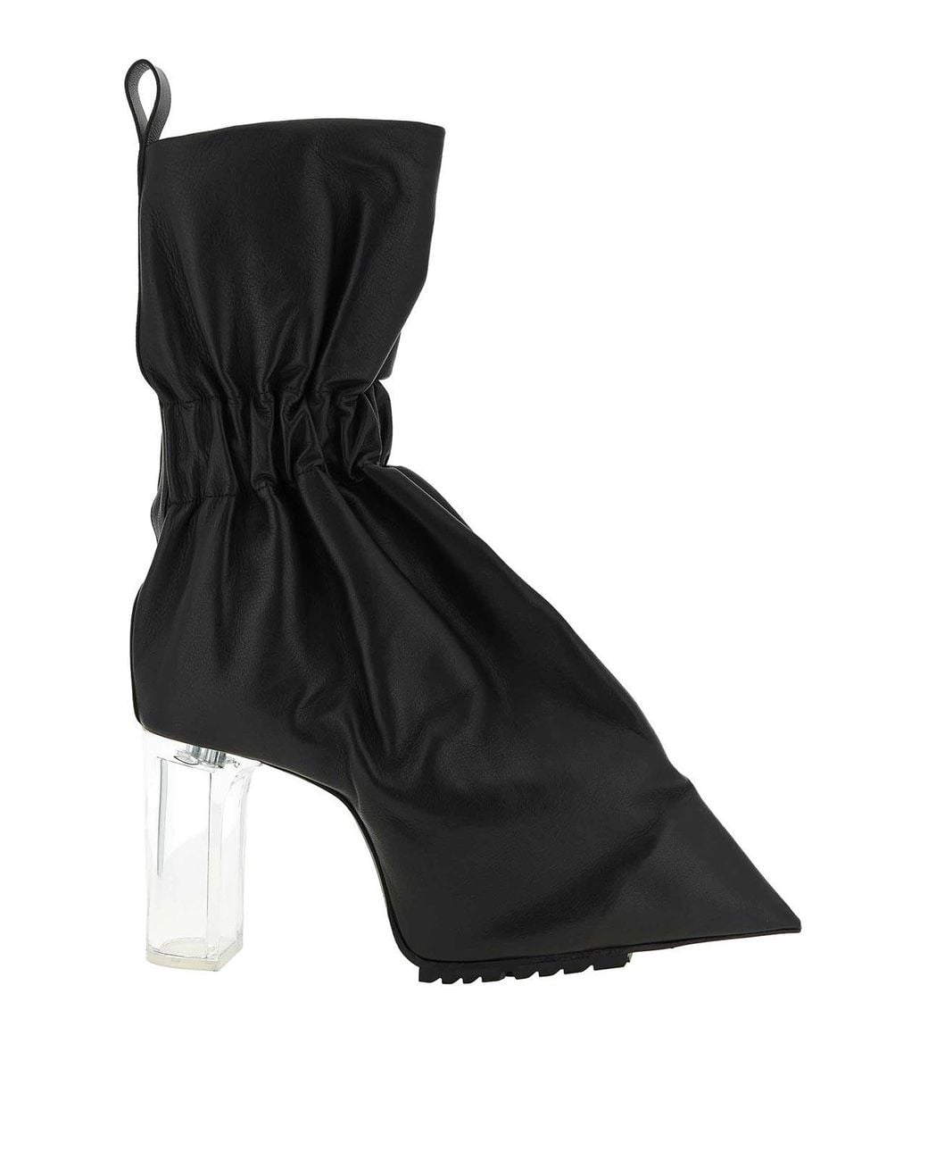 Rick Owens Black Pull On Cuffed Taquito' Ankle Boots