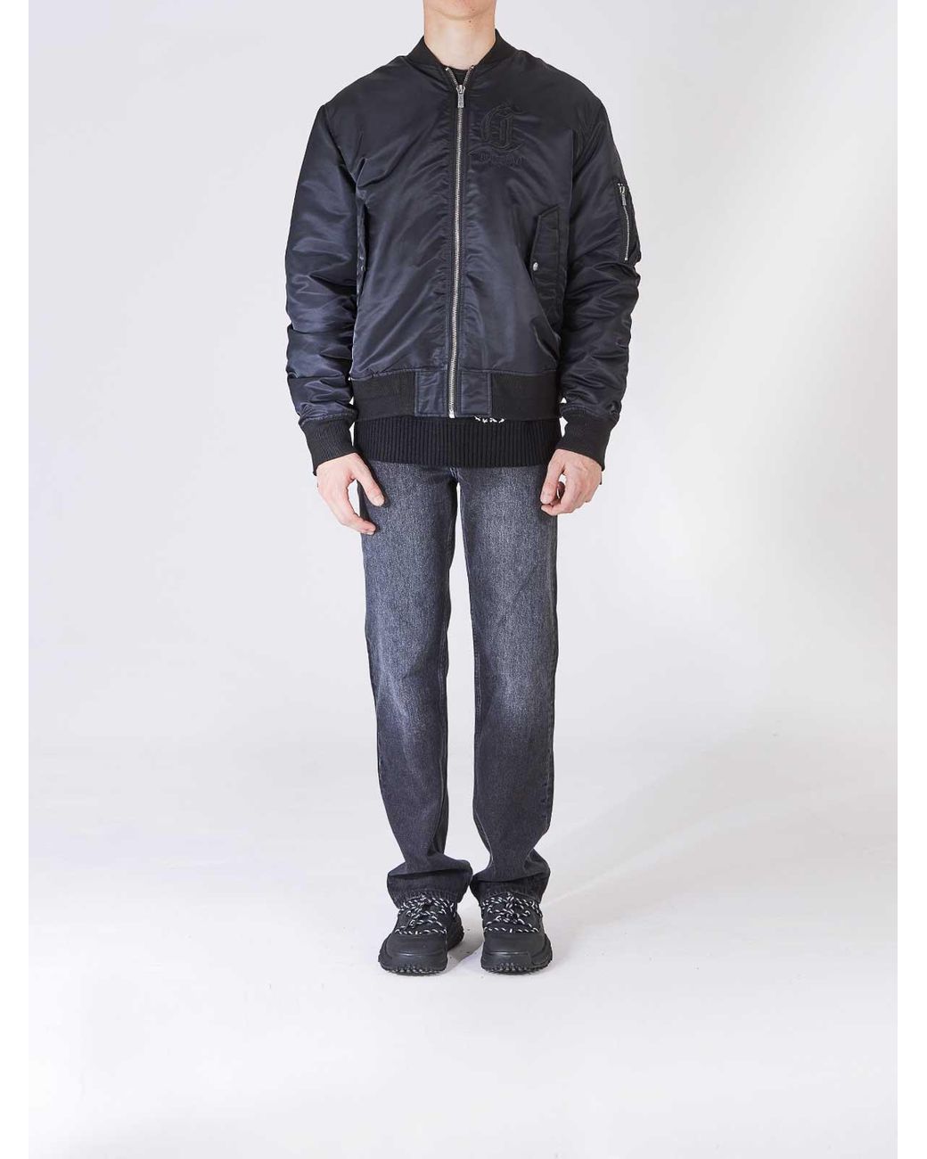 Just Cavalli Blue Bomber Monogramma for men