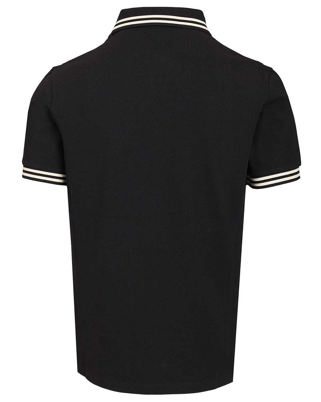 Moncler Black Piqu Polo Shirt for men