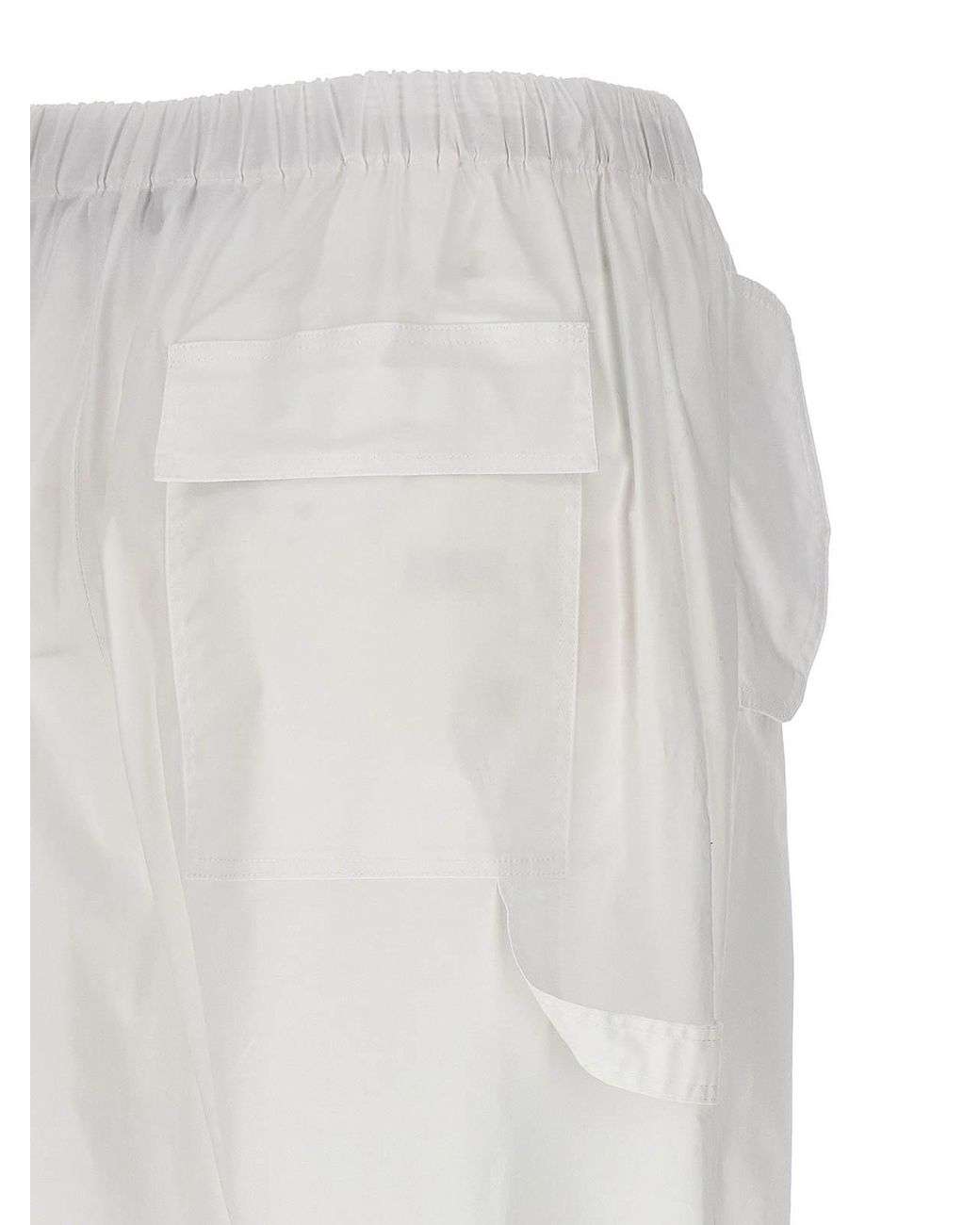 Nude White Cargo Trousers