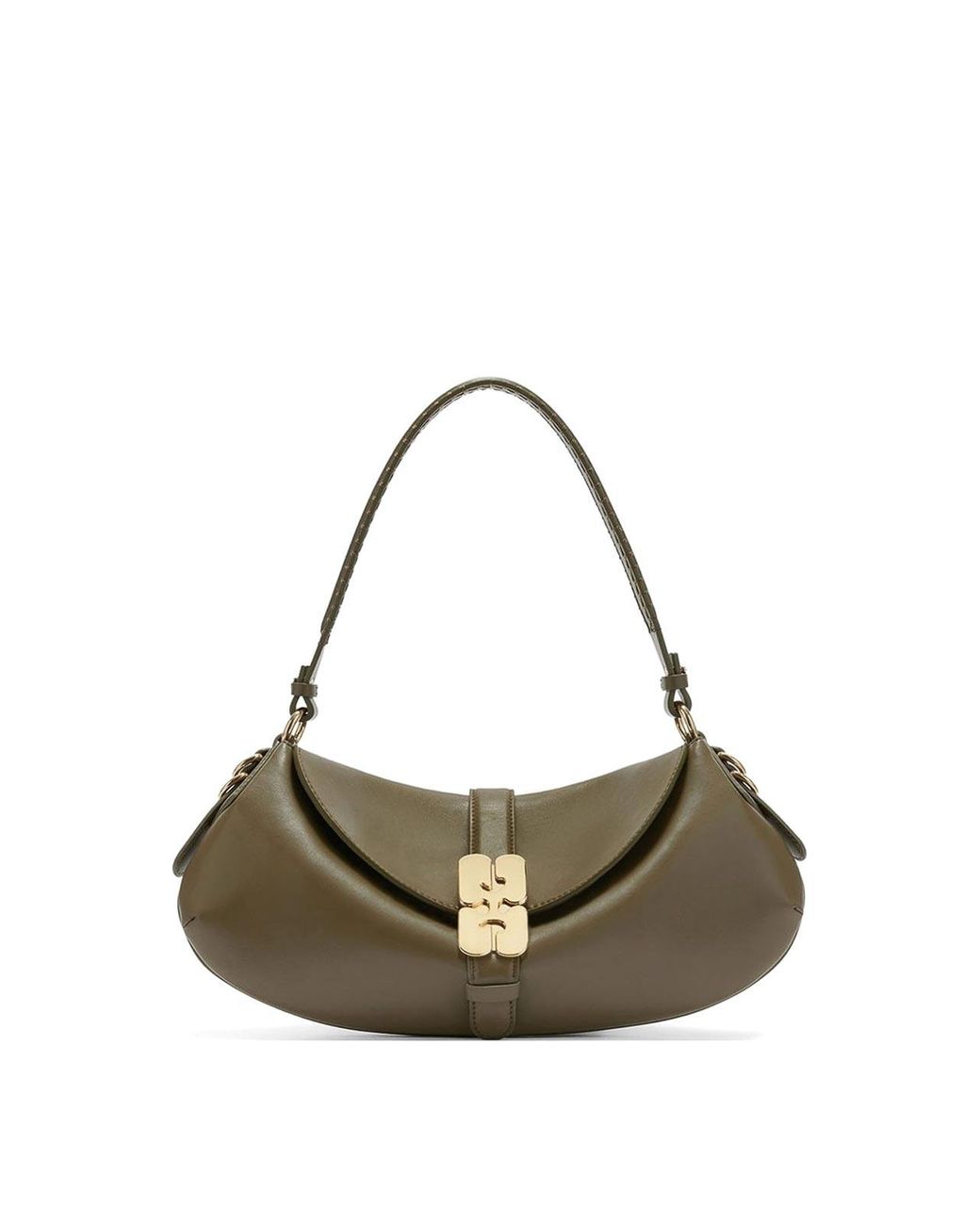 Ganni Metallic Leather Shoulder Bag