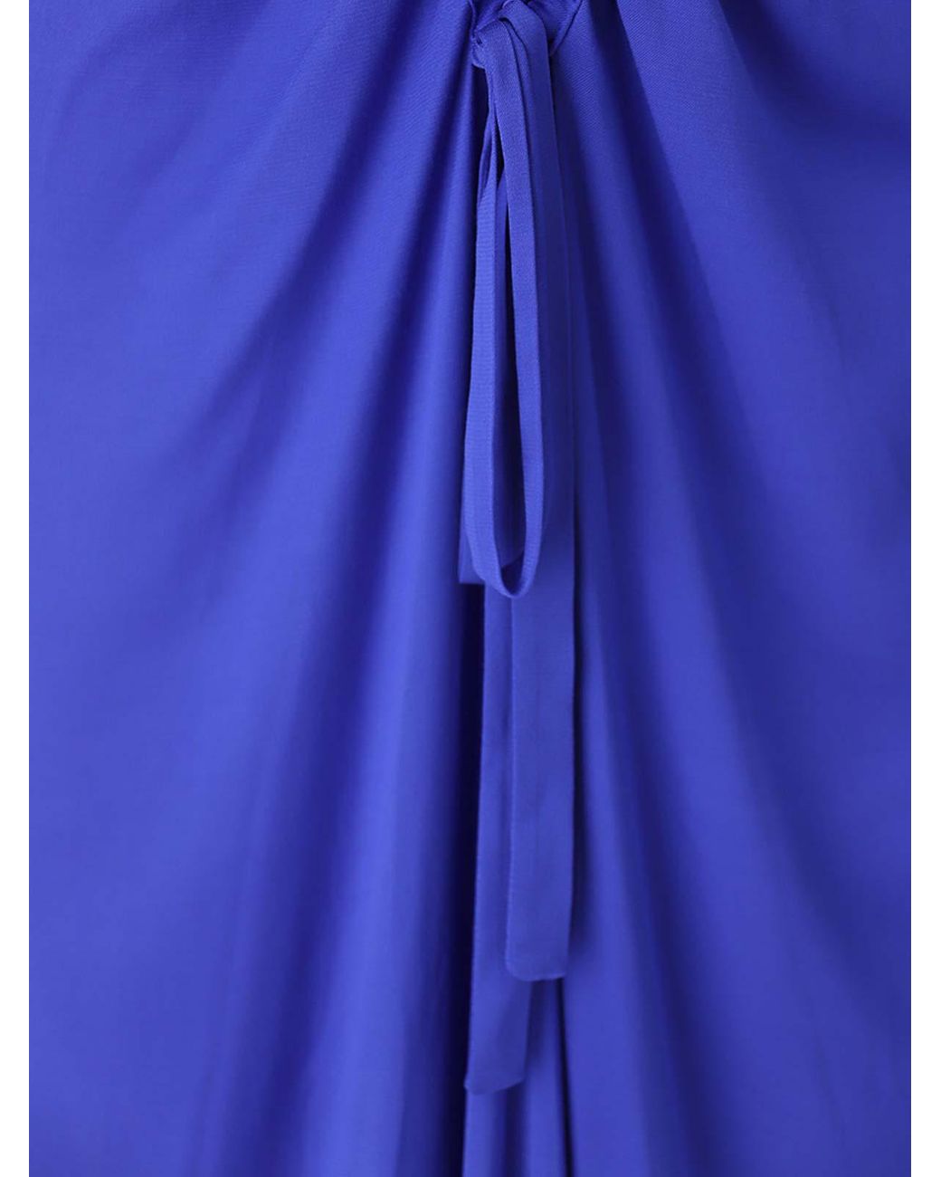 Karl Lagerfeld Blue Rouched Maxi Dress