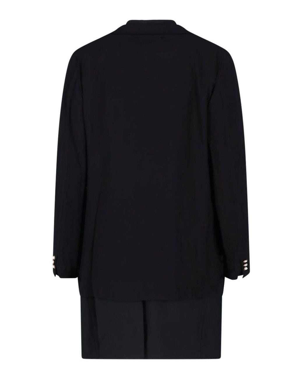 Comme des Garçons Blue Layered Wool Coat