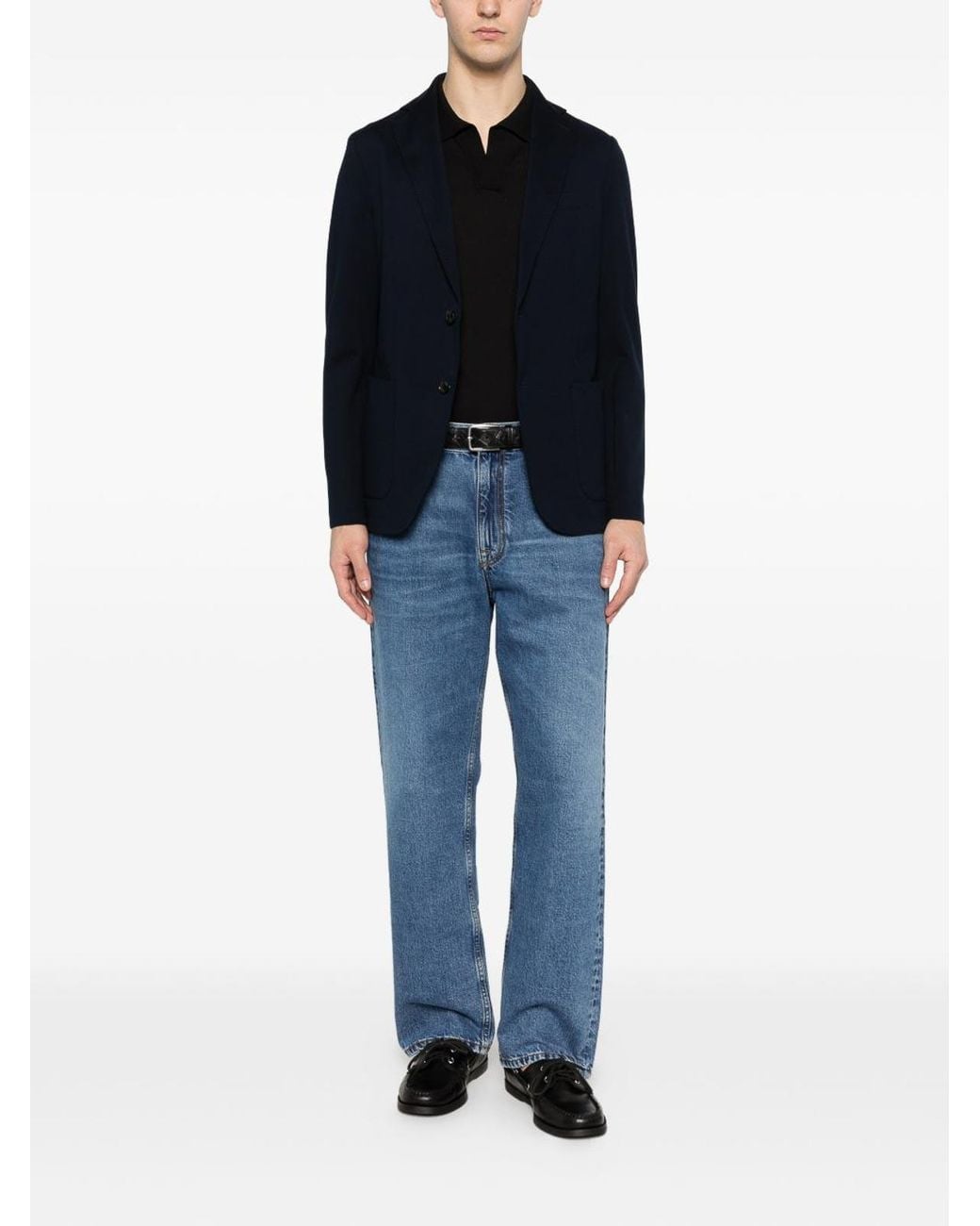 Circolo 1901 Blue Single-Breasted Cotton Jacket for men