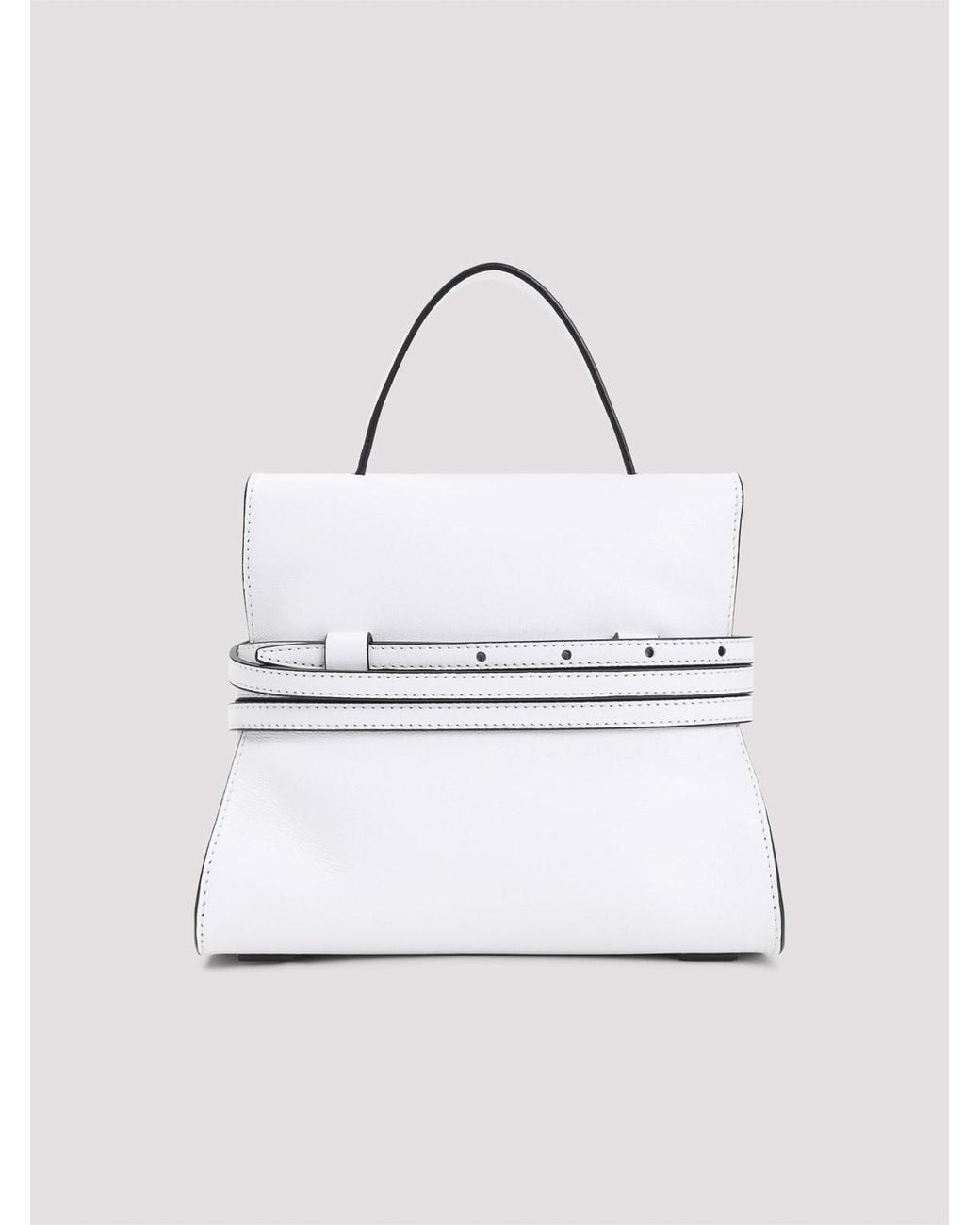 Moschino White Tie Me Shoulder Bag