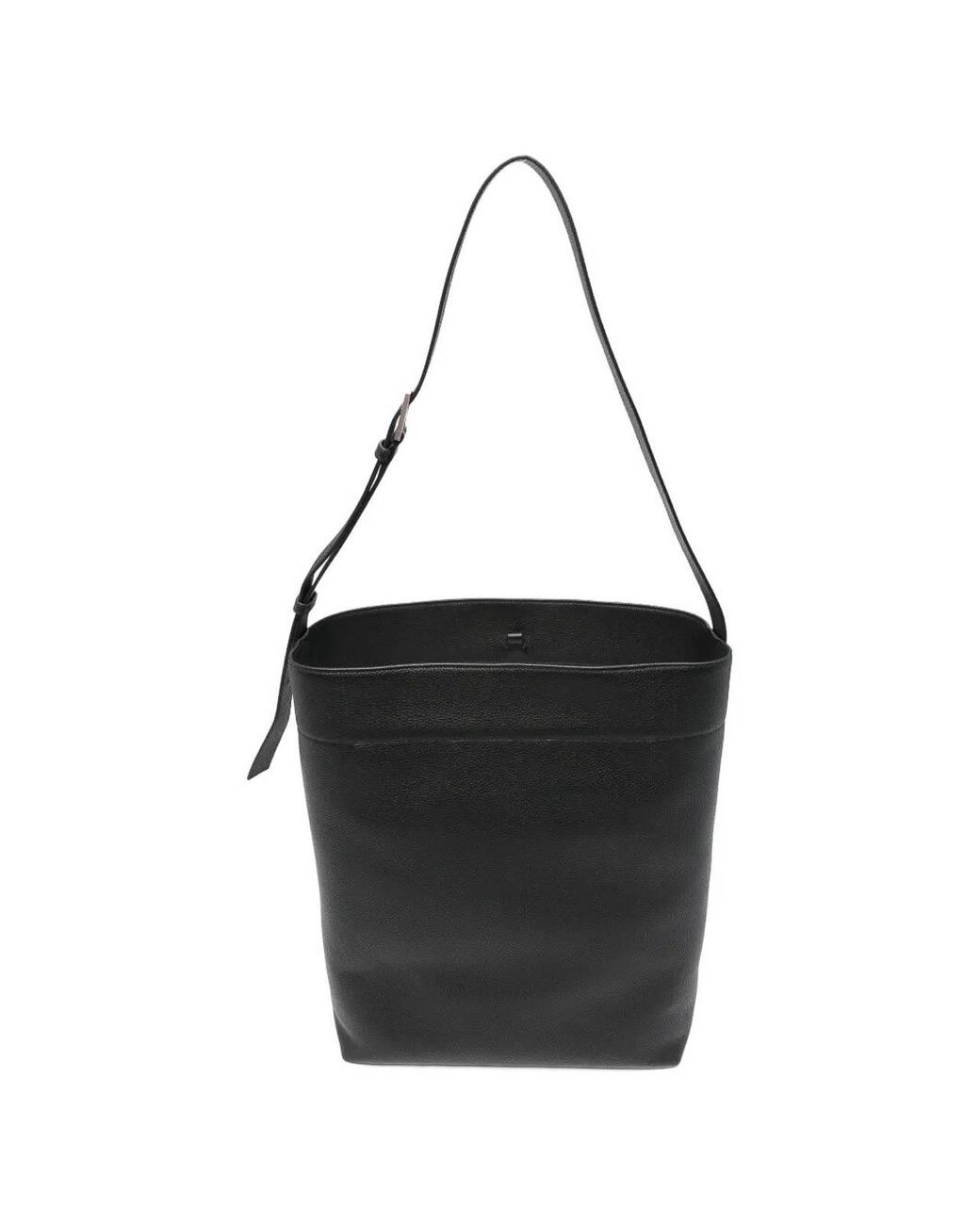 Tom Ford Black Grain Leather Bucket Bag for men