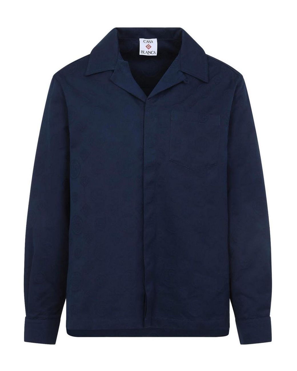 Casablanca Blue Monogram Long Sleeves Shirt for men