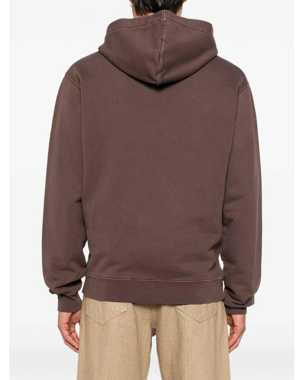 Jacquemus Brown Gros Grain Hooded Sweatshirt for men