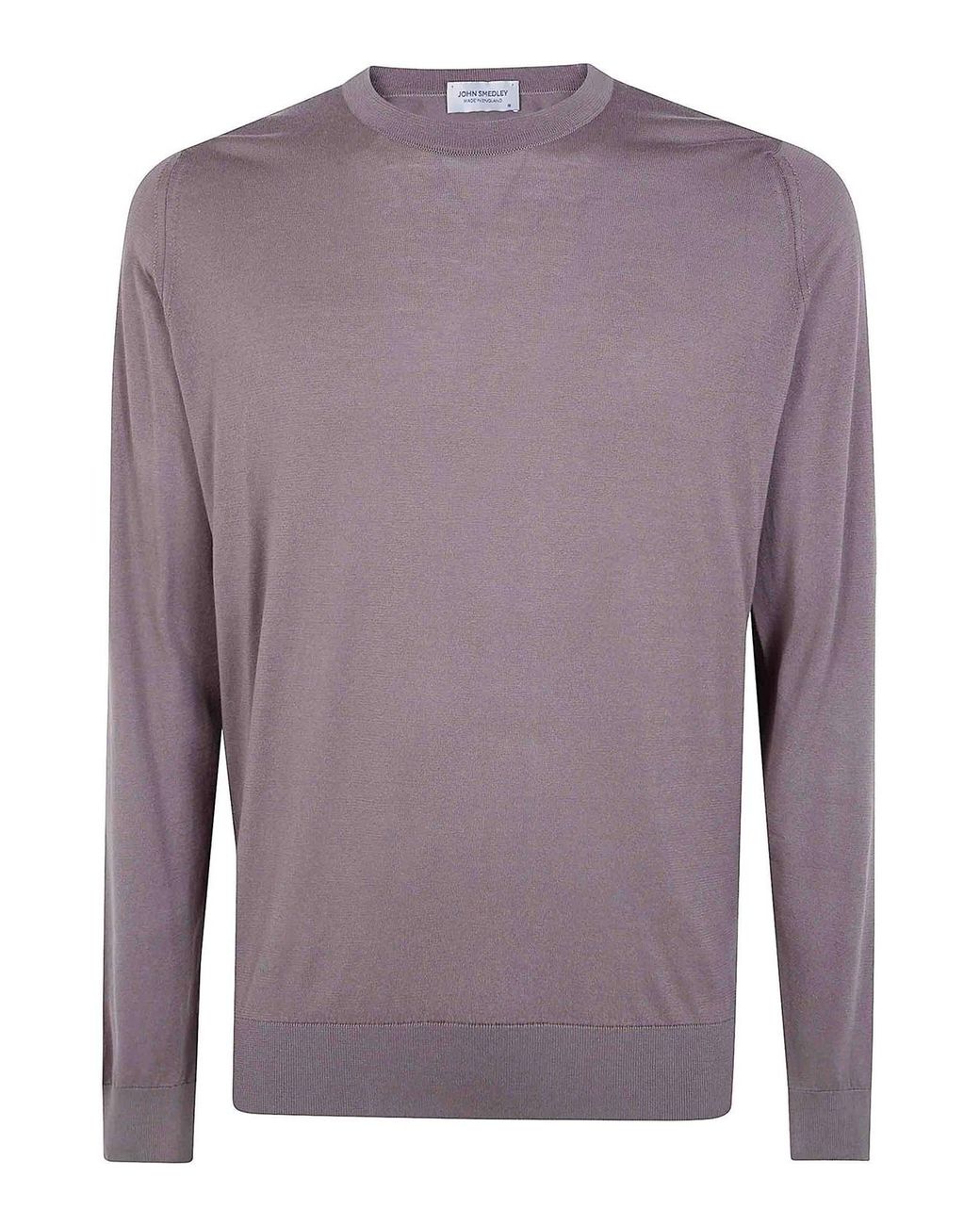 John Smedley Purple Rowland Crewneck Long Sleeves Pullover for men