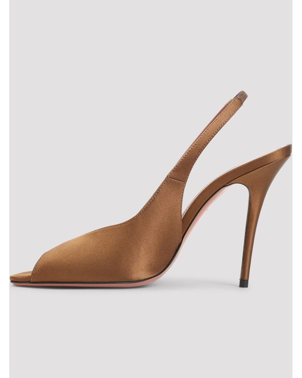 AMINA MUADDI Brown Kistina 105 Sling Mules