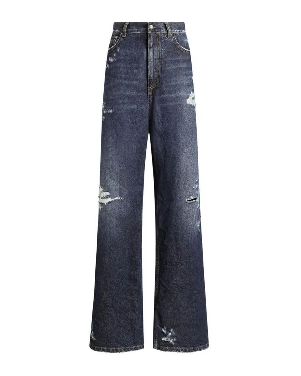 Dolce & Gabbana Blue Item Disdressed Jeans