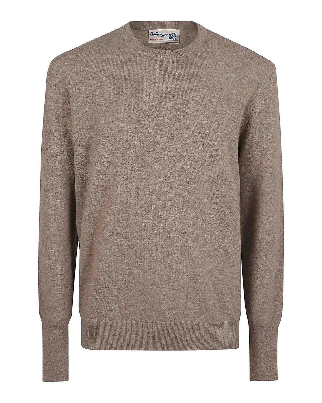 Ballantyne Brown Round Neck Pullover for men