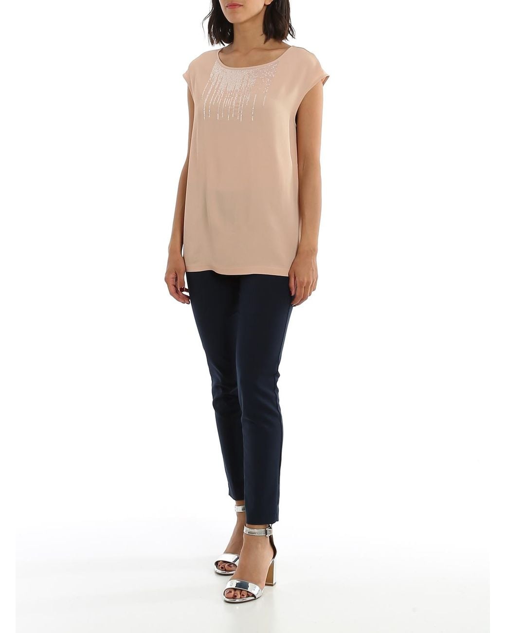 Fabiana Filippi Natural Silk Blend Crêpe Blouse