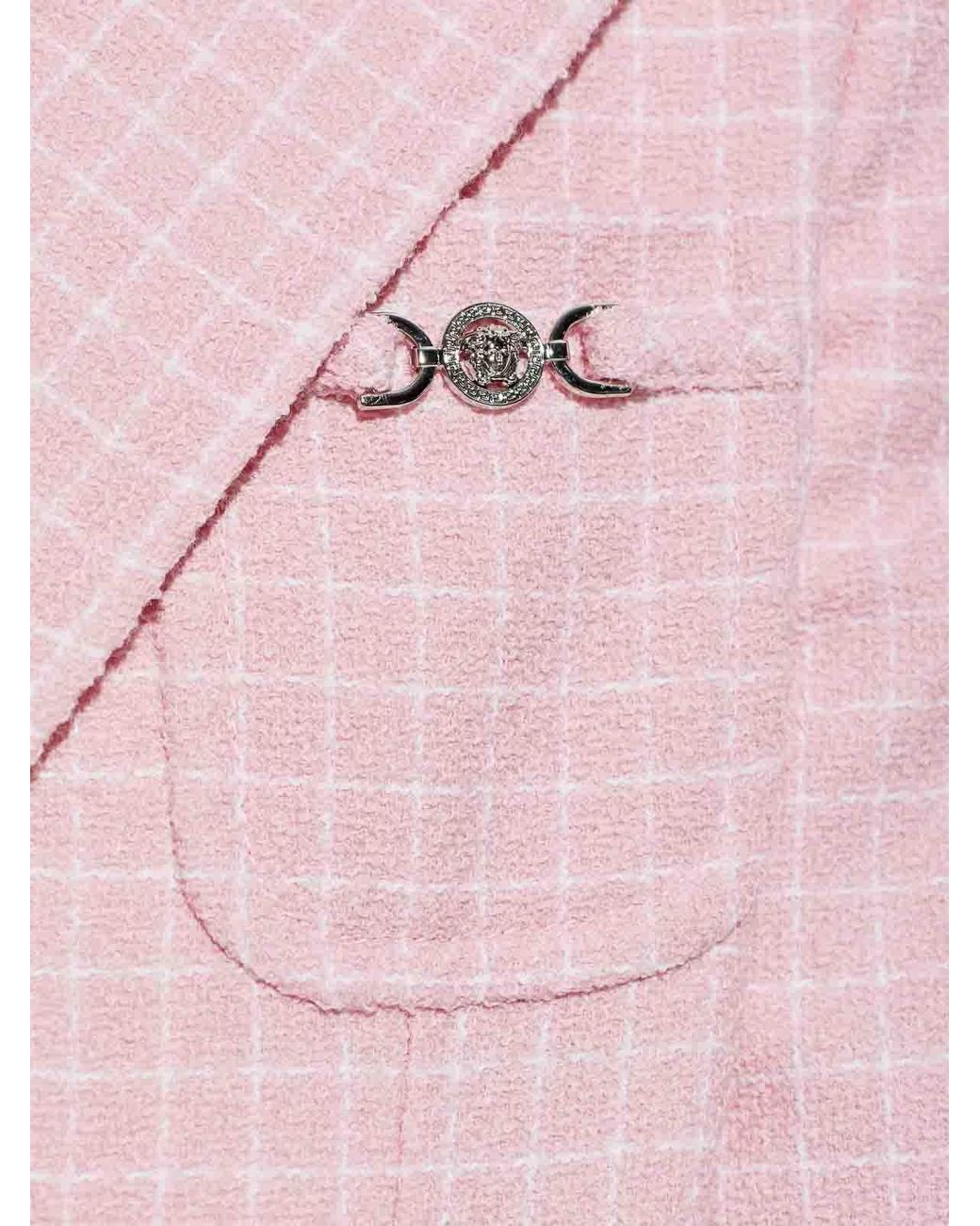 Versace Pink Crêpe Tweed Blazer