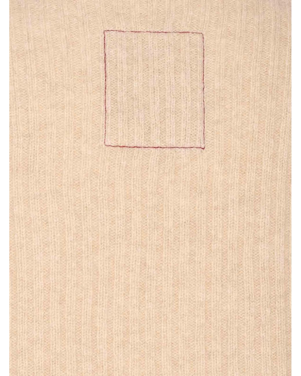 Uma Wang White High Neck Rib Top