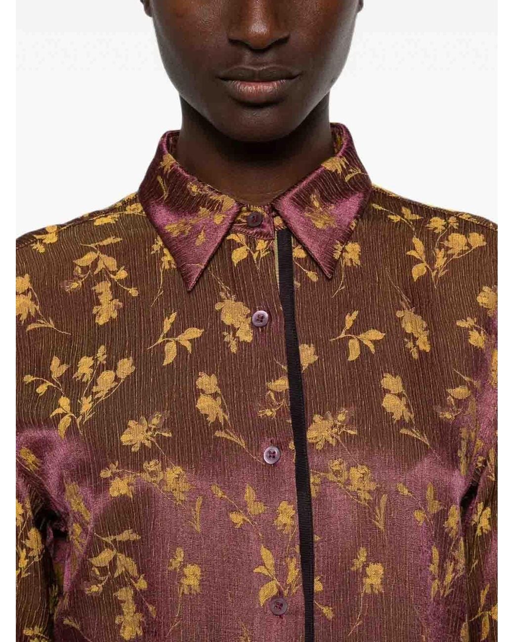Dries Van Noten Brown Chloris Tape Shirt