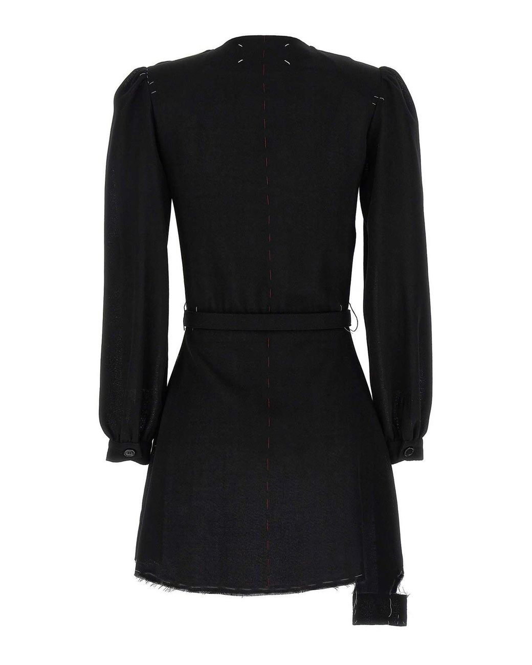 Maison Margiela Black Unfinished Stitching Dress