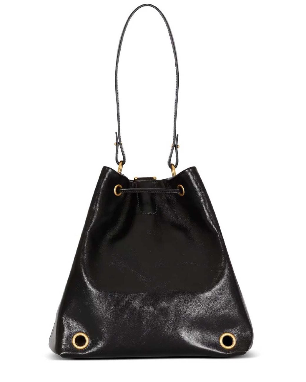 Balmain Black Pulse Convertible Leather Backpack