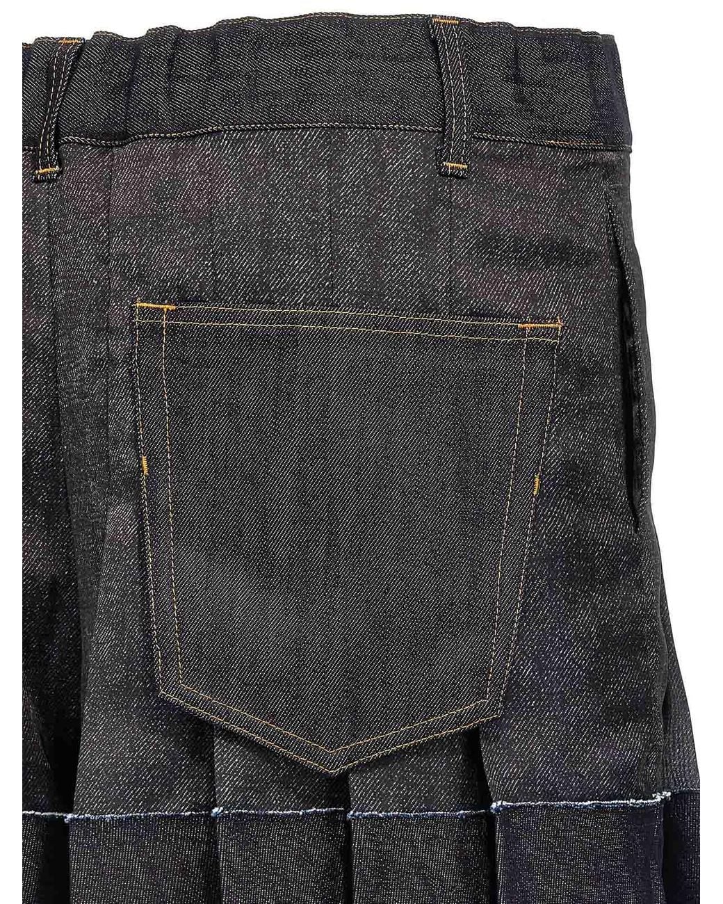 Sacai Gray Flounced Shorts