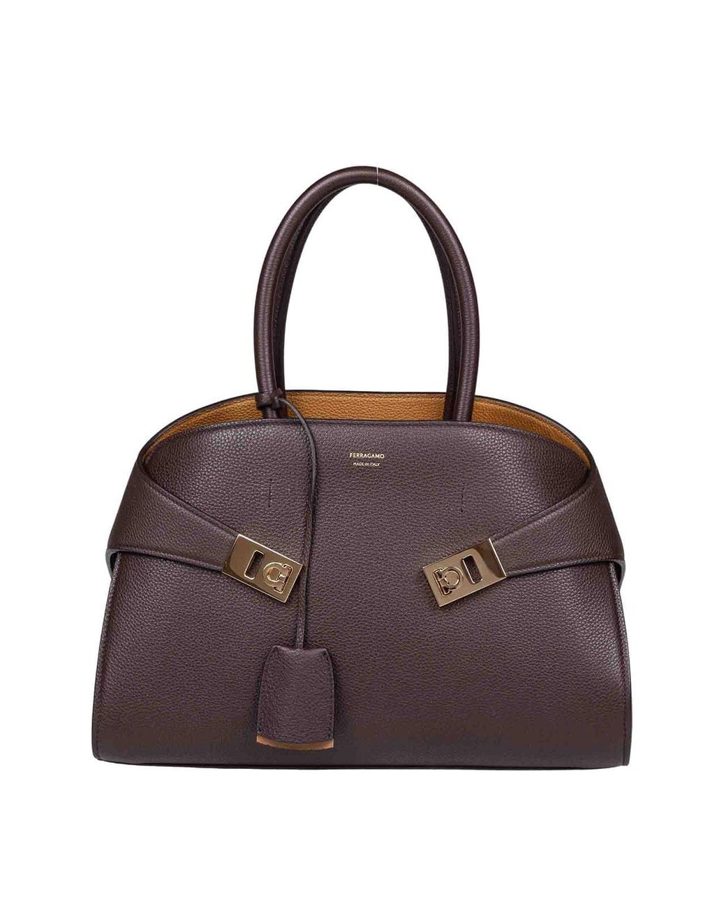 Ferragamo Purple Hug Th M Handbag
