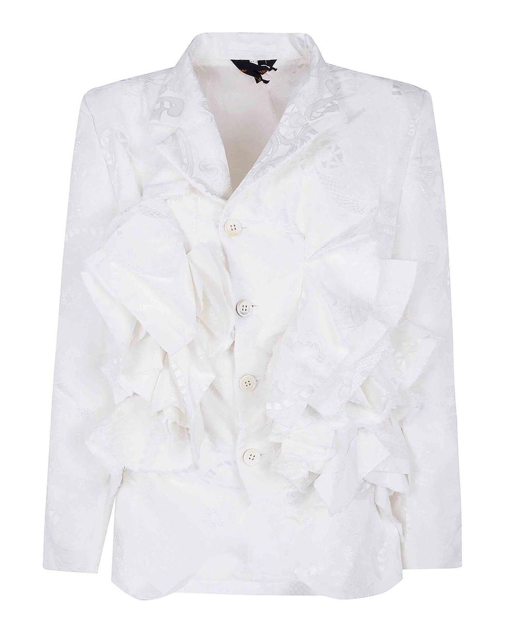 Comme des Garçons White Embroidered Jacket