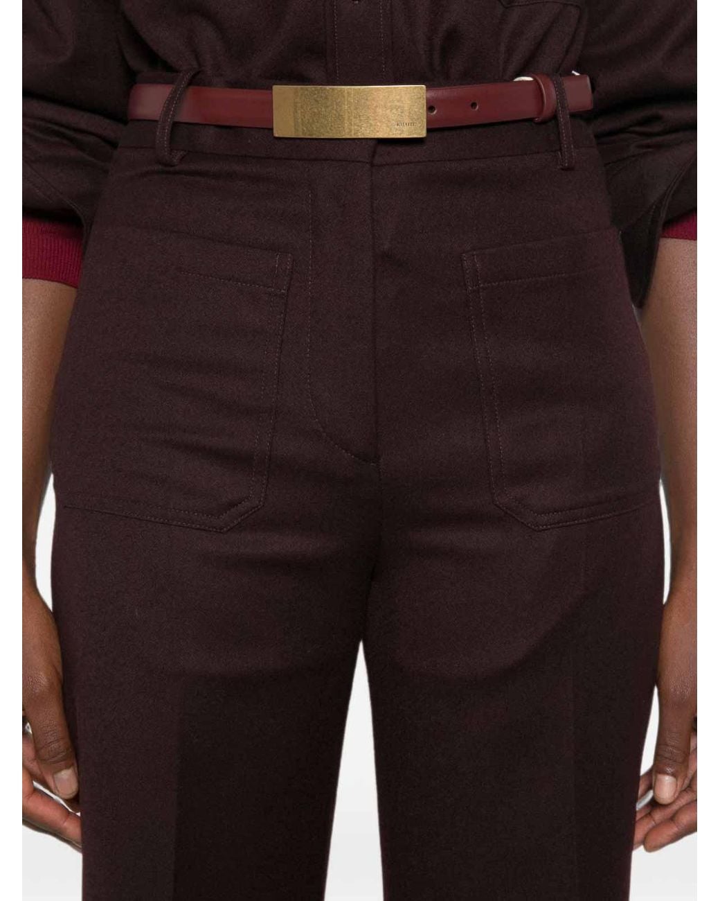 Victoria Beckham Purple Technical Trousers