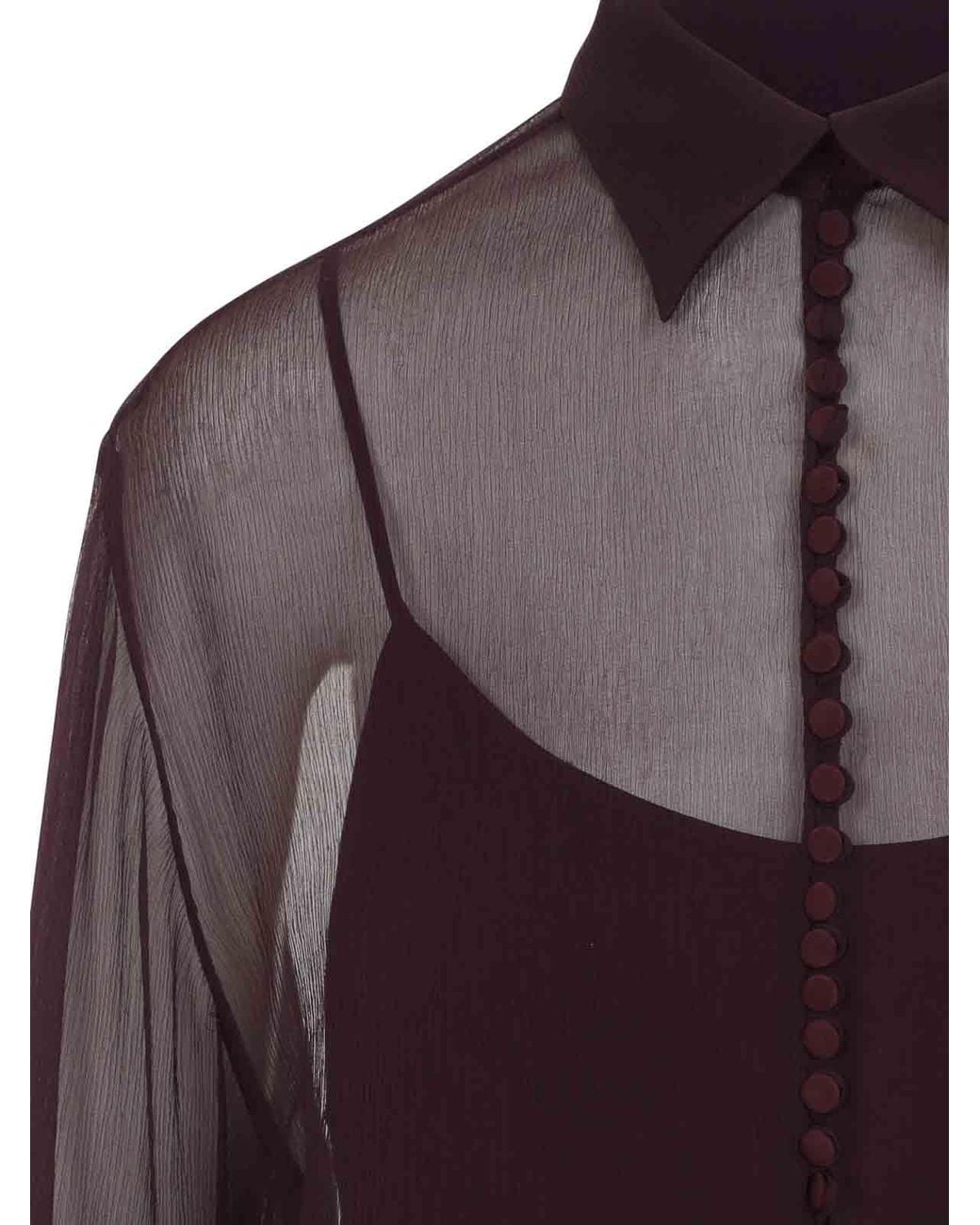 Ermanno Scervino Purple Silk Shirt