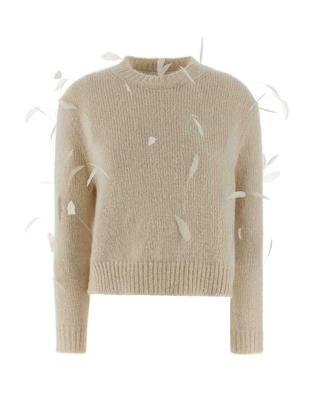 Jil Sander Natural Feather Sweater