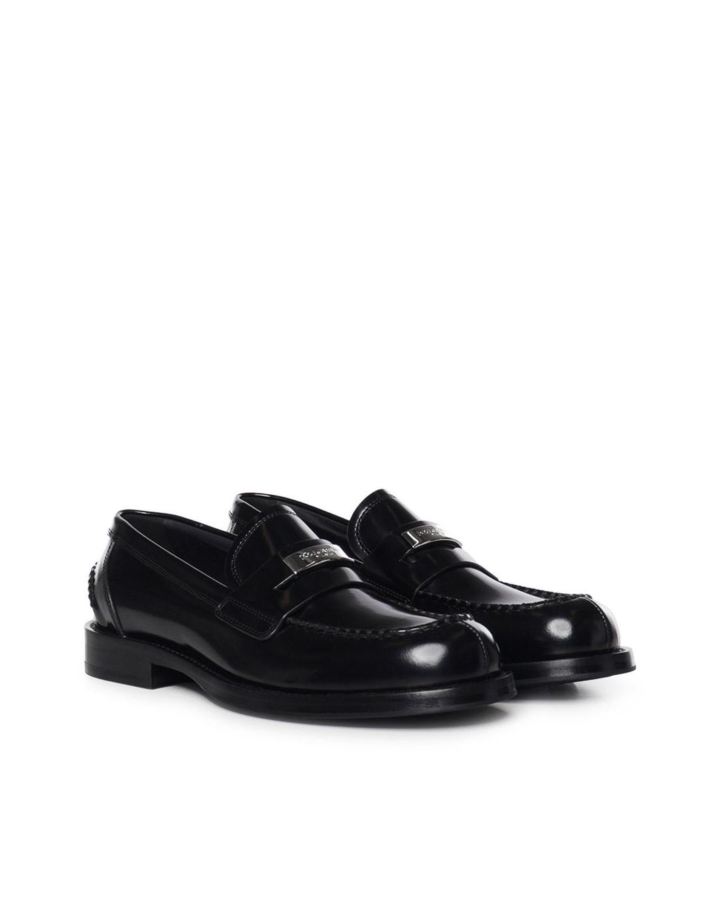 Dolce & Gabbana Black Leather Moccasin for men