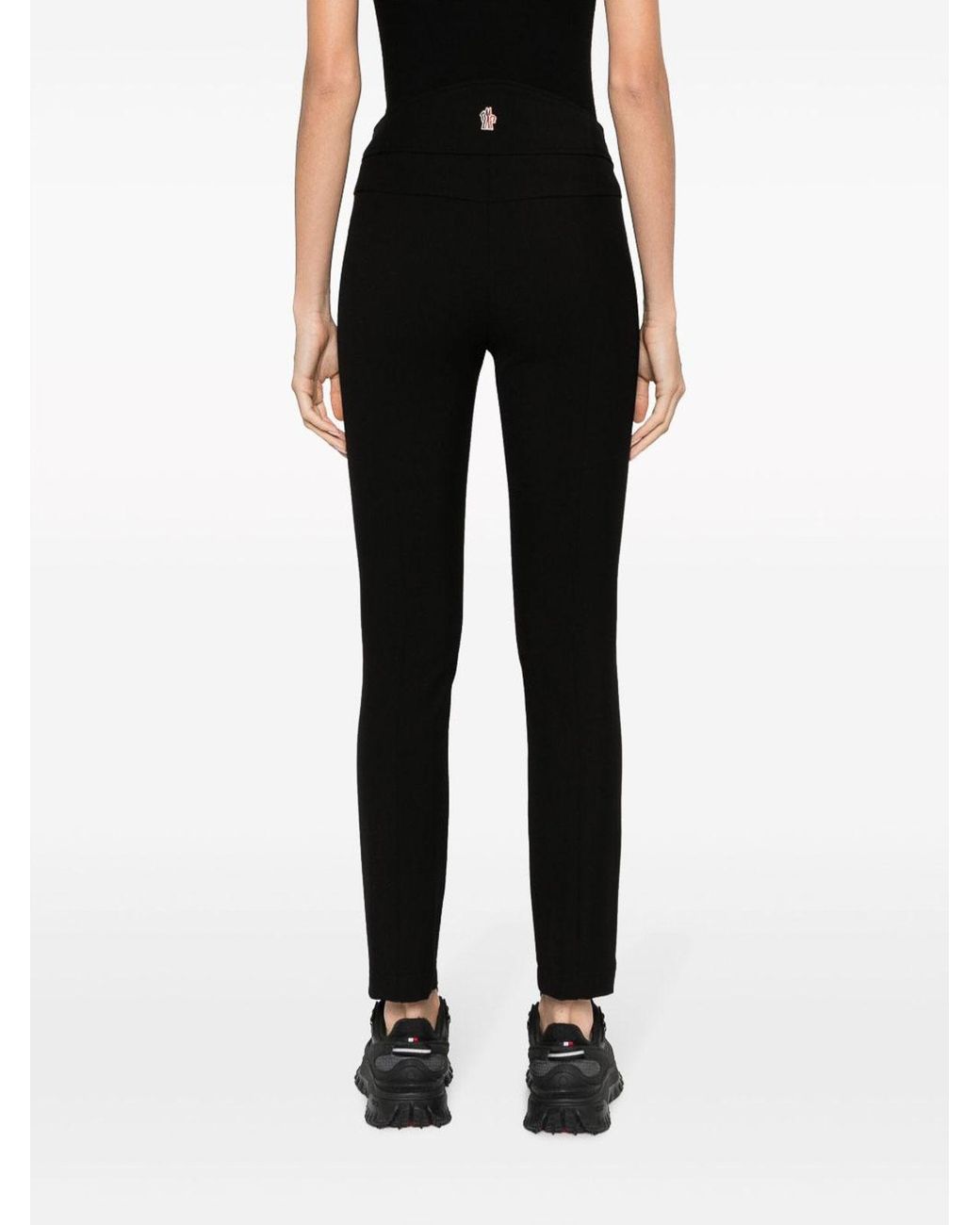 Moncler Black Trousers With Application