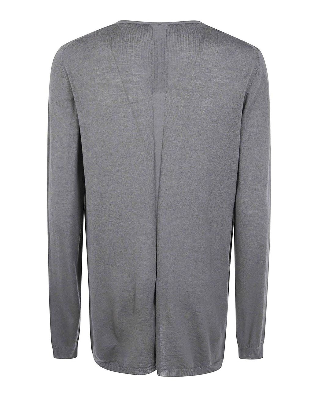 Rick Owens Gray Oversized V Sweater for men