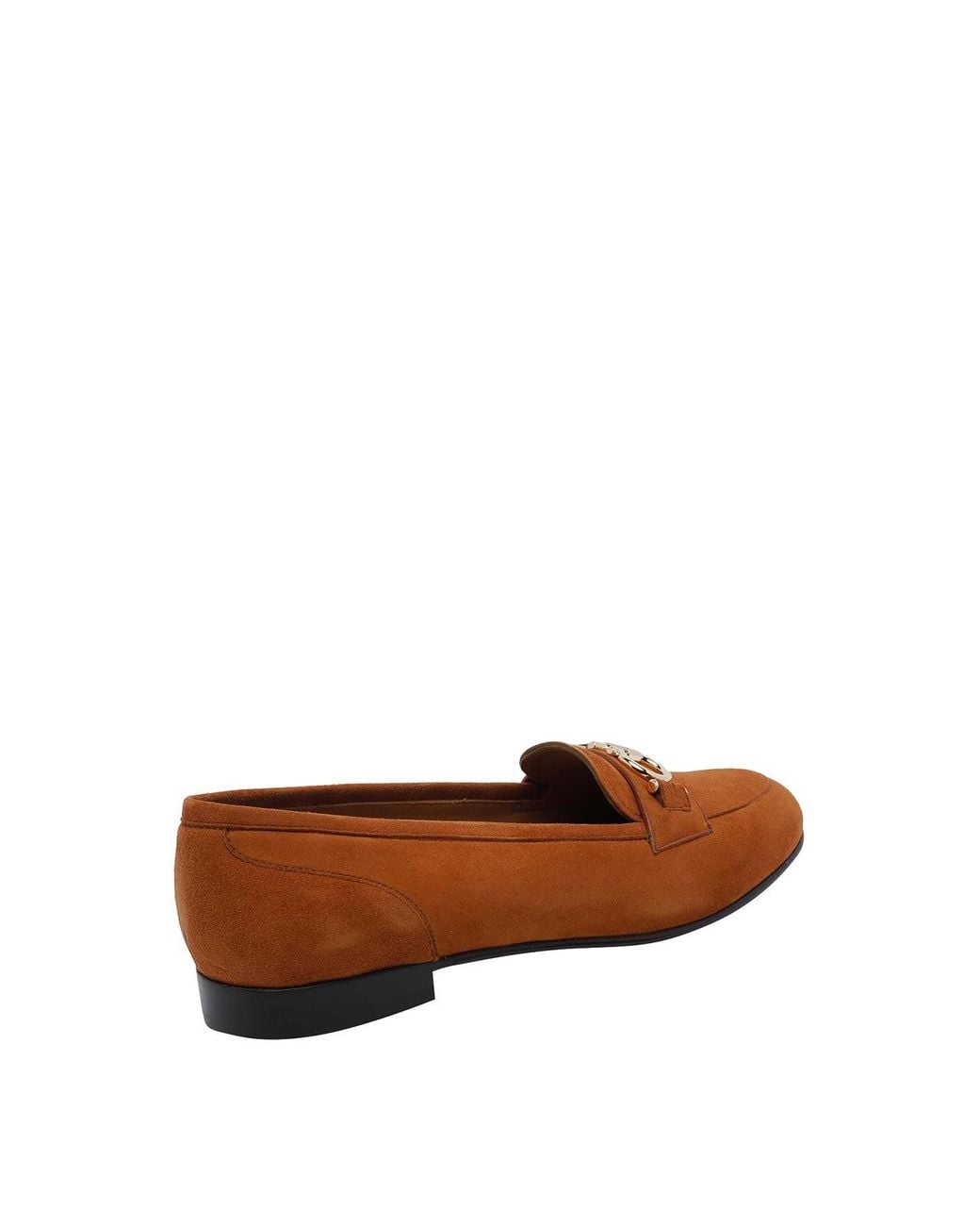 Ferragamo Brown Gancini Suede Loafers