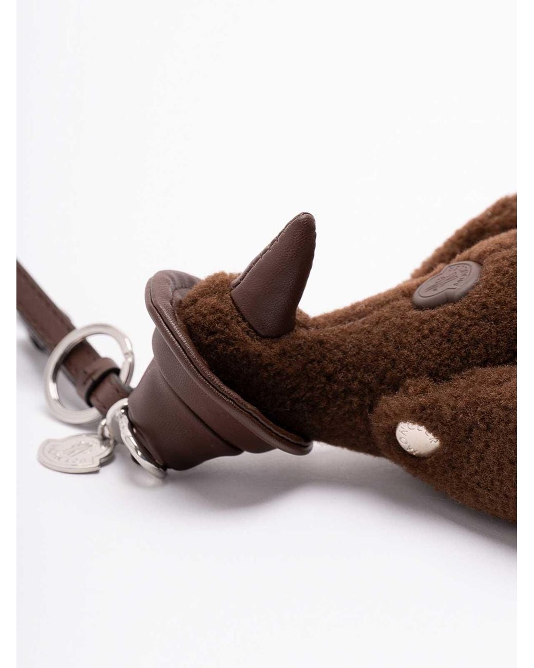 Moncler Brown Duck Key Ring for men