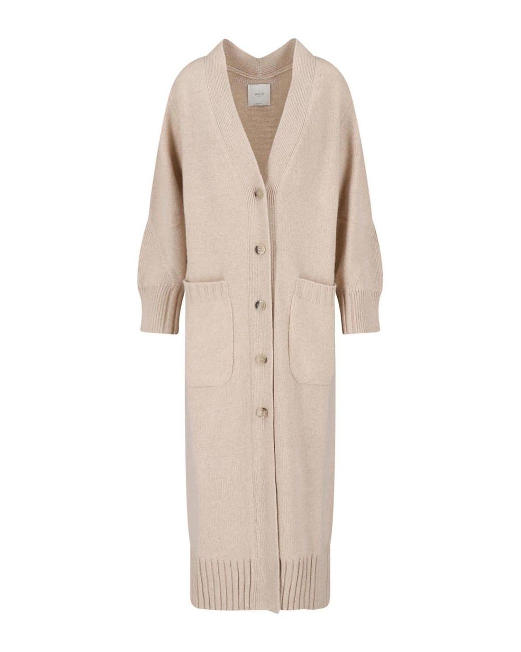 Malo Natural Maxi Cashmere Cardigan