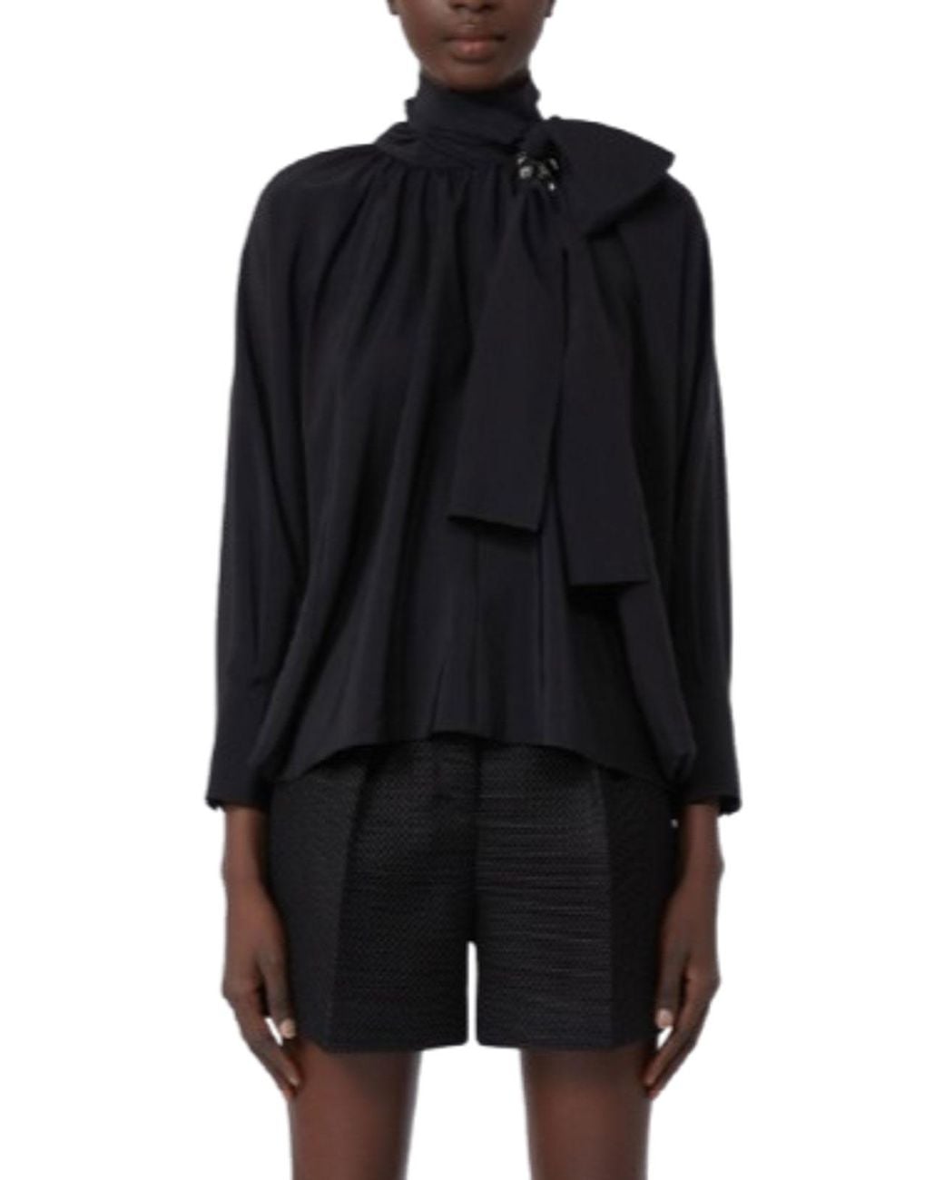 Max Mara Black Loose Blouse