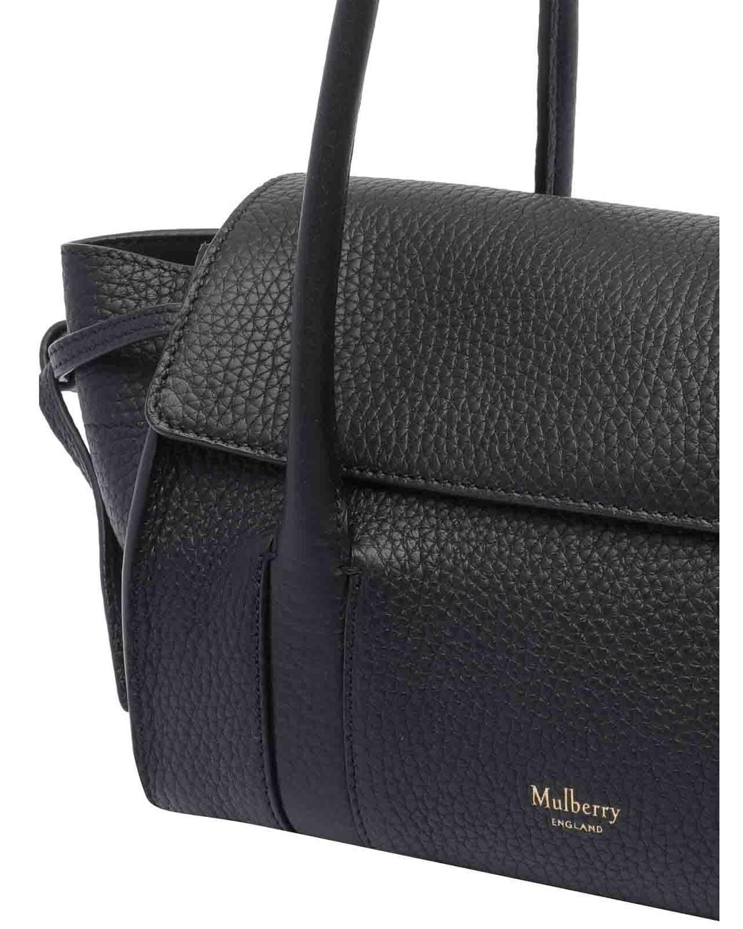 Mulberry Black Leather Shoulder Bag With Logo