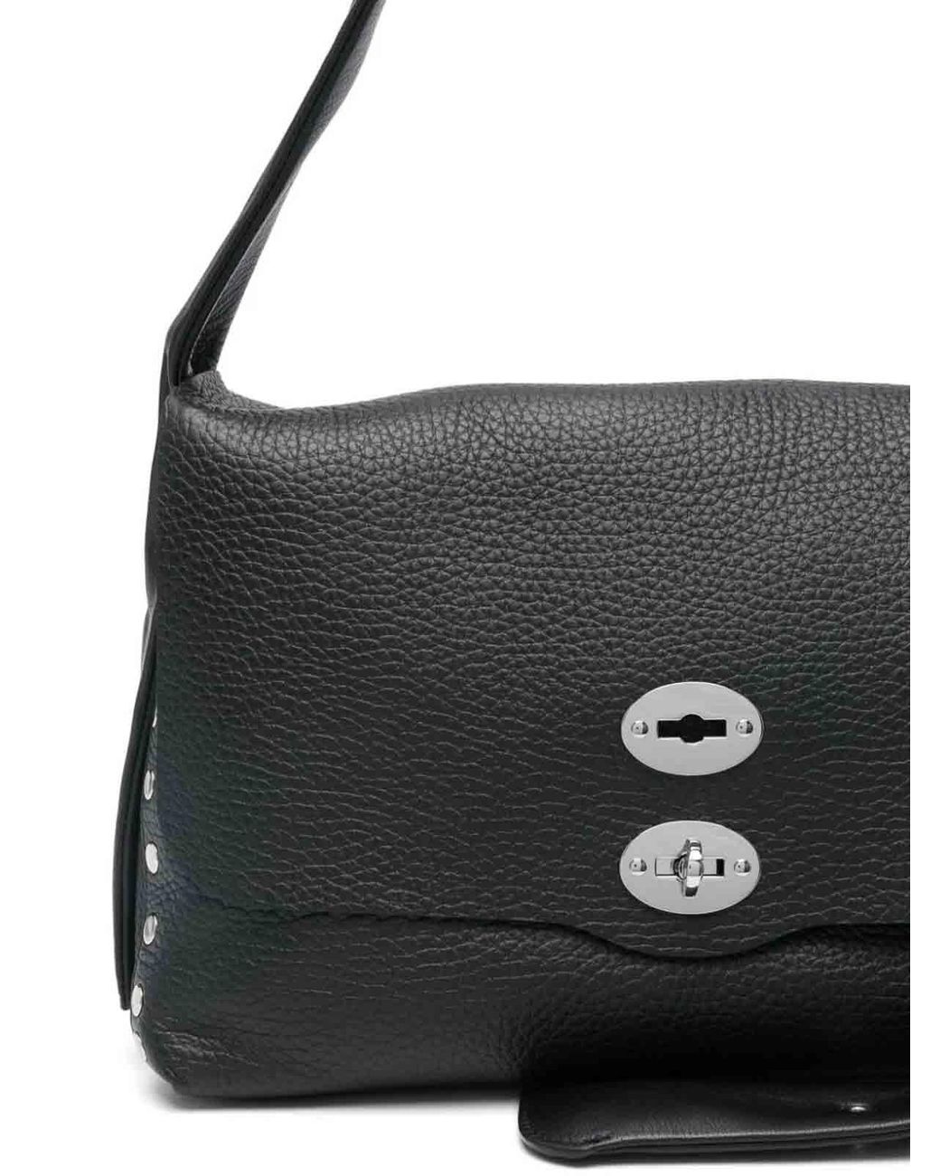 Zanellato Black Medium Postina Centauro Shoulder Bag