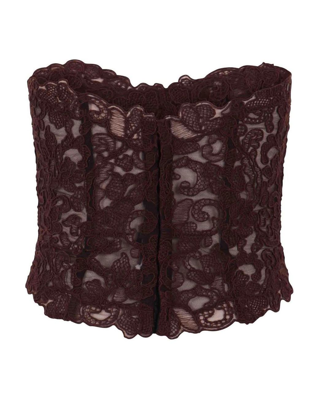 Ermanno Scervino Purple Floral Lace Bustier