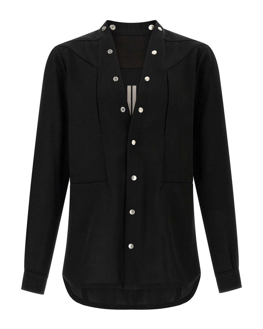Rick Owens Black 'Larry Frogpocket' Shirt for men