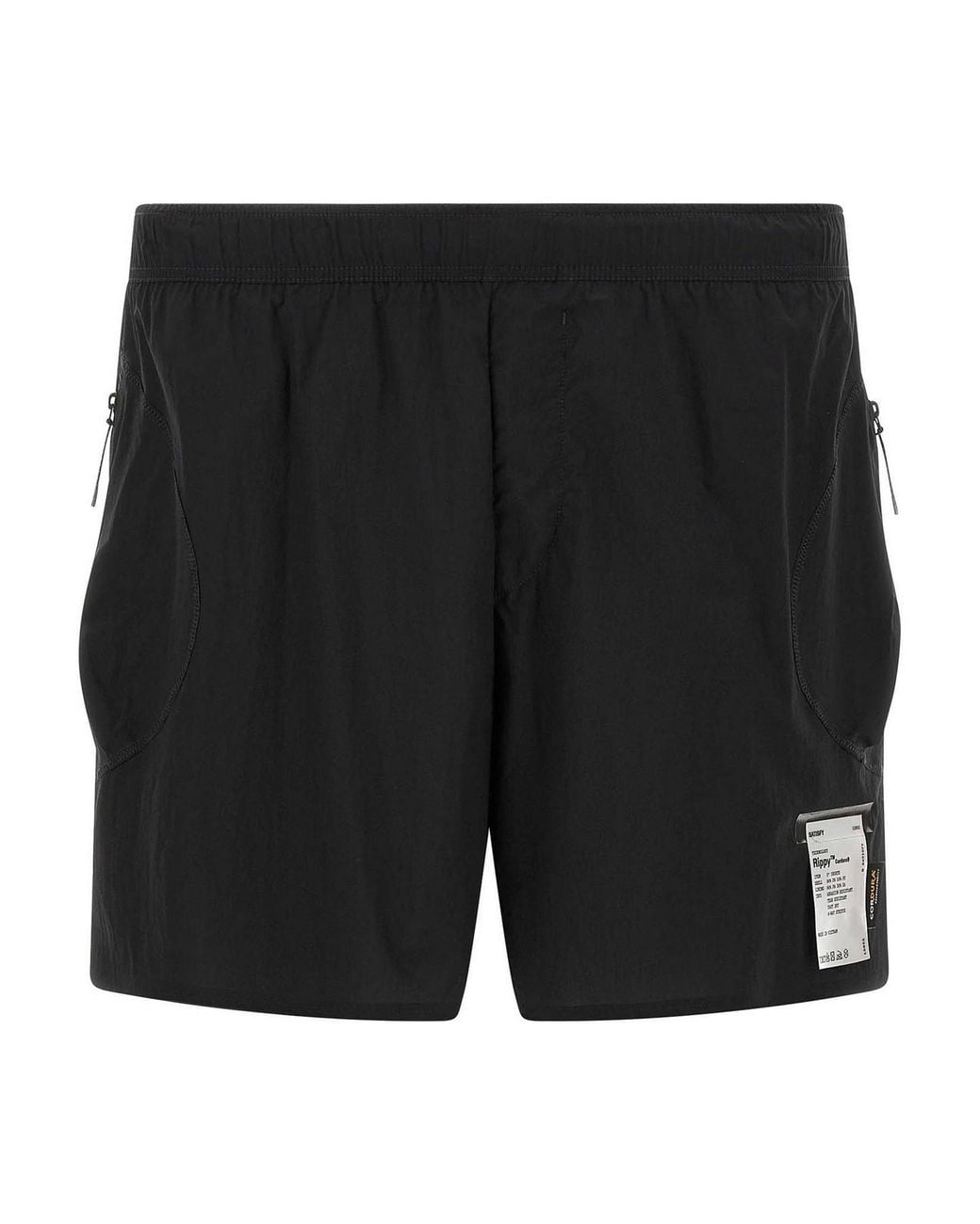 Satisfy Black Rippy Cordura 5 Trail Shorts for men