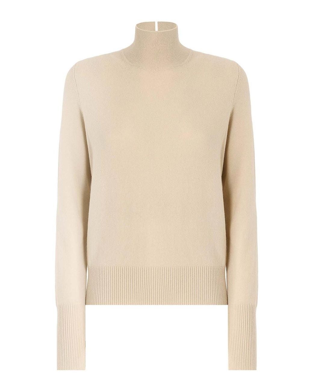 Pinko Natural Wool And Cashmere Turtleneck Sweater