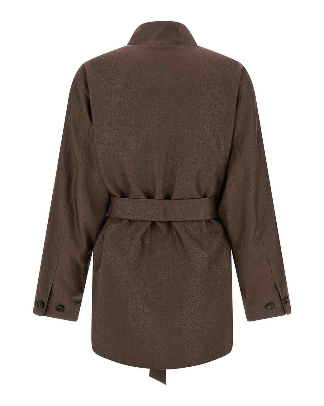 Kiton Brown Linen Blend Blazer
